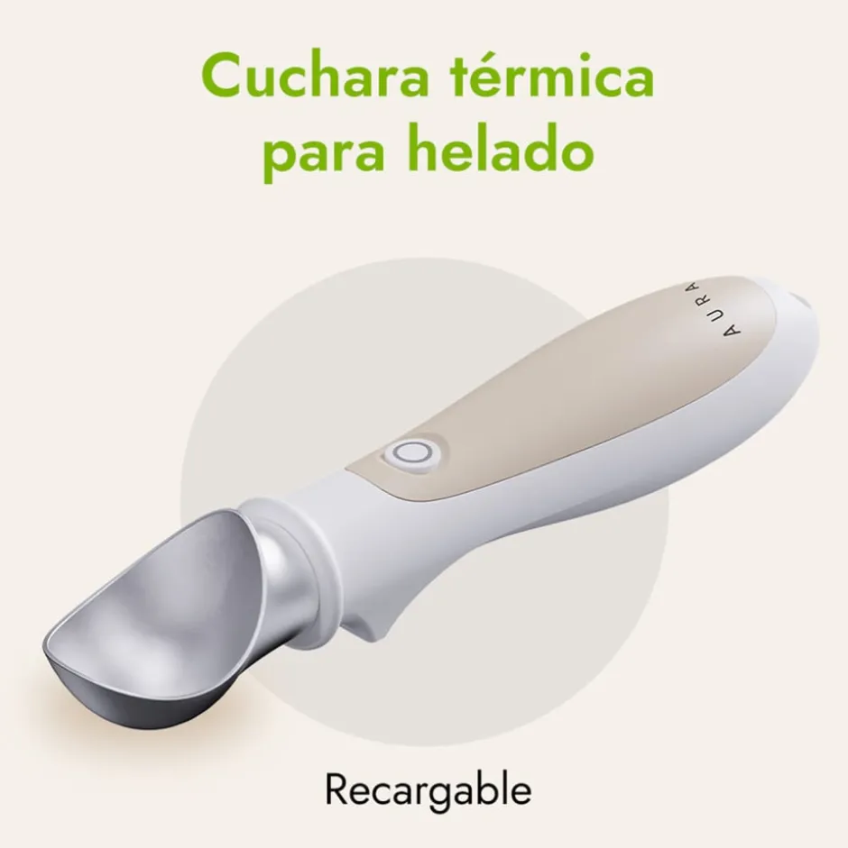 Cuchara Recargable Térmica para Helado Aura