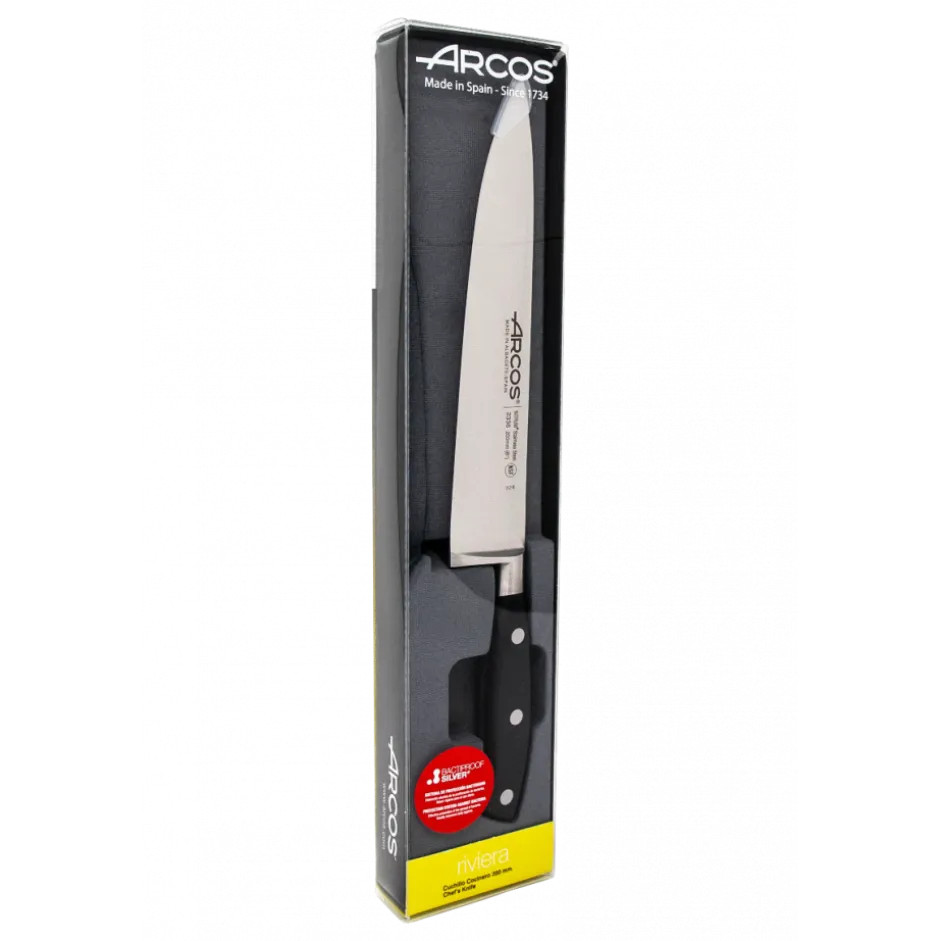 Cuchillo Cocinero 20cm Riviera Negro Arcos