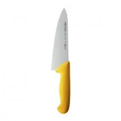 Cuchillo Medio Golpe Arcos Mango Amarillo 20cm
