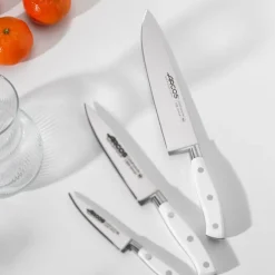 Cuchillo Medio Golpe Forjado Mango Blanco 20cm Riviera 233624 Arcos