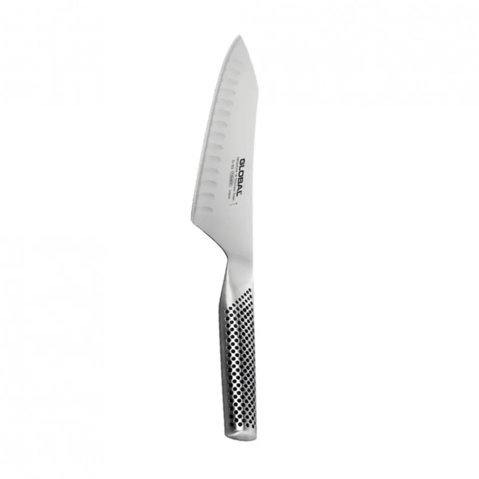Cuchillo Medio Golpe Global fluted 18 cm