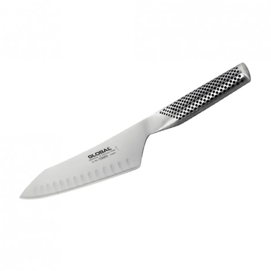 Cuchillo Medio Golpe Global fluted 18 cm