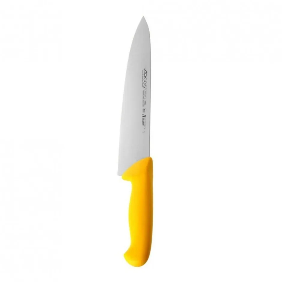 Cuchillo Medio Golpe Mango Amarillo 25cm Arcos