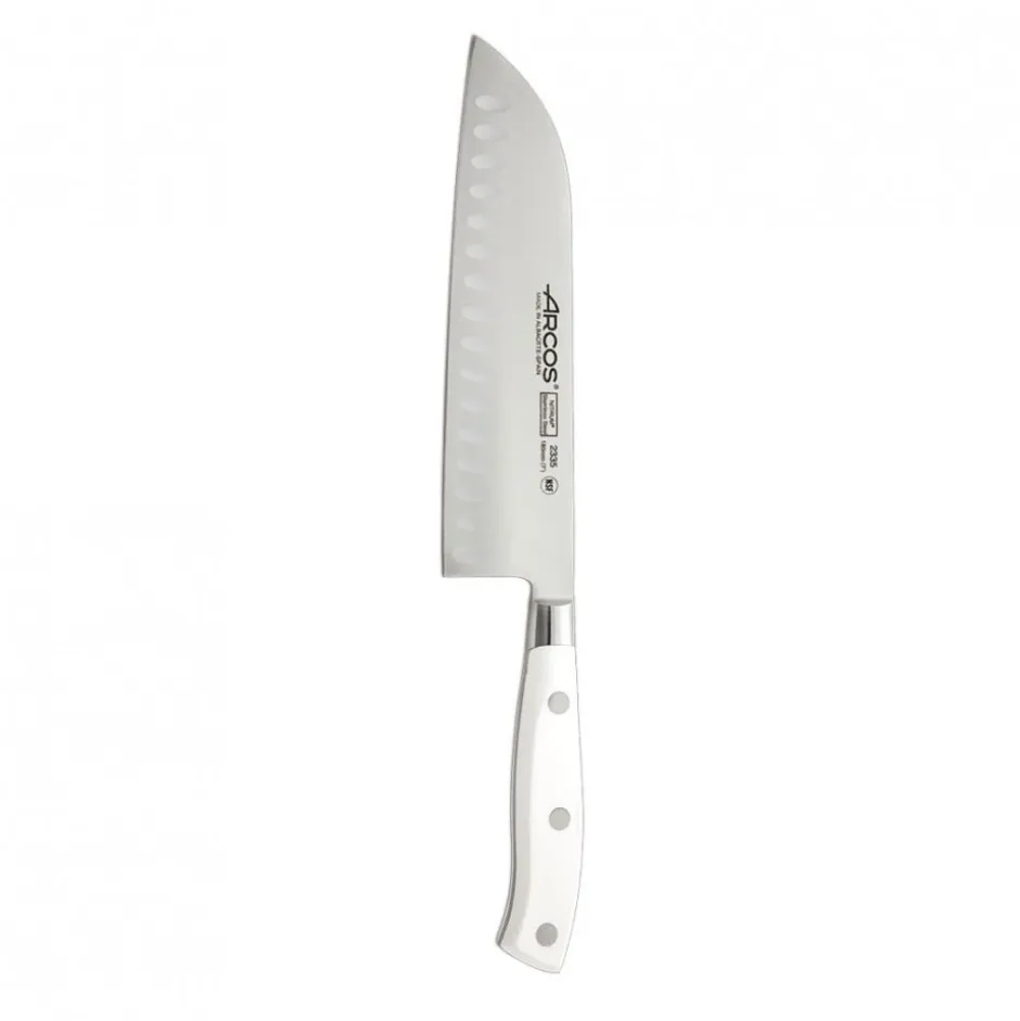 Cuchillo Santoku Forjado Mango Blanco 18 cm Riviera Arcos