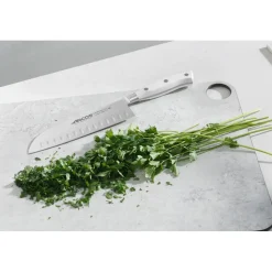 Cuchillo Santoku Forjado Mango Blanco 18 cm Riviera Arcos