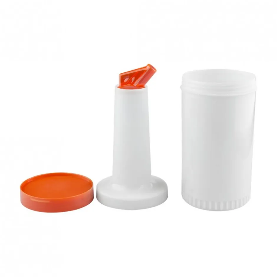 Dispensador Bar 1lt Blanco/Naranja Winco