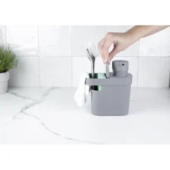 Dispensador de Detergente y Organizador Gris 650ml Trium OU
