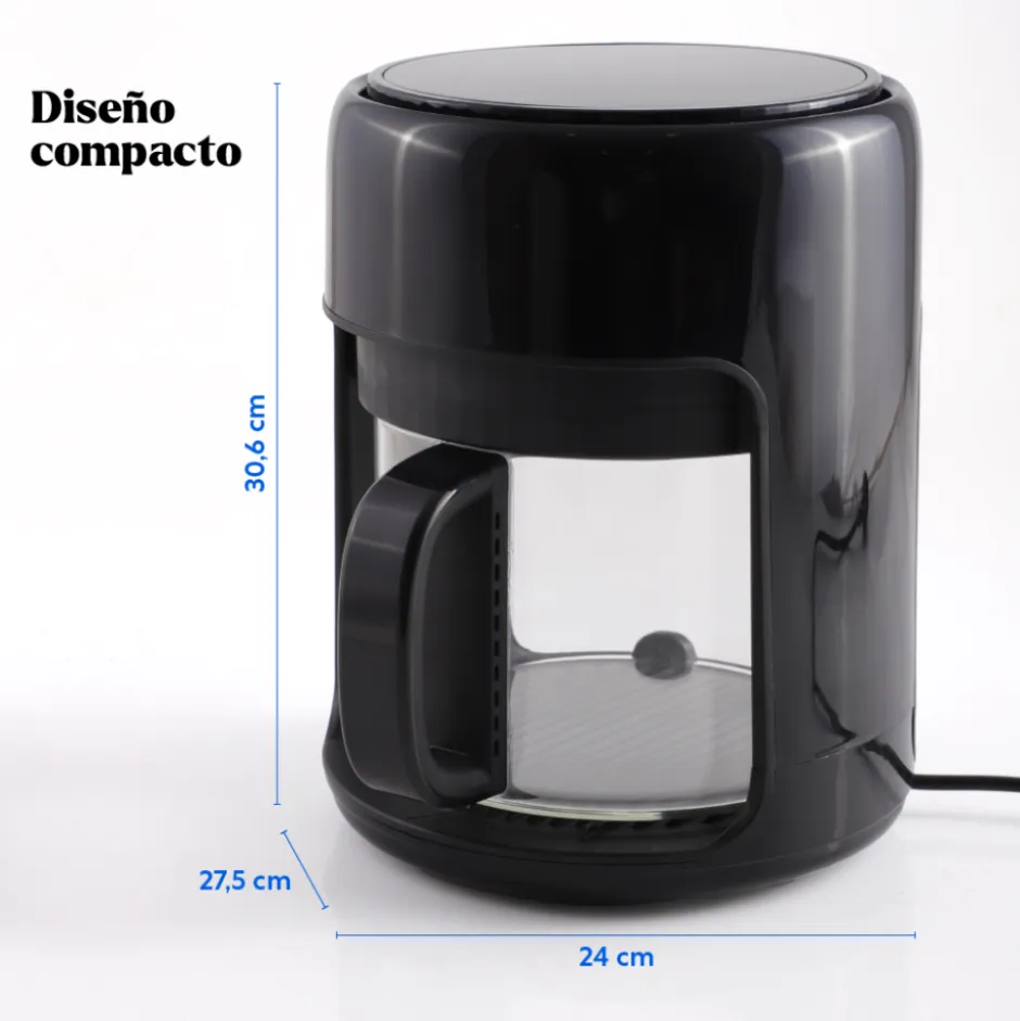 Freidora de Aire Air Fryer Crystal 4L vidrio EasyWays