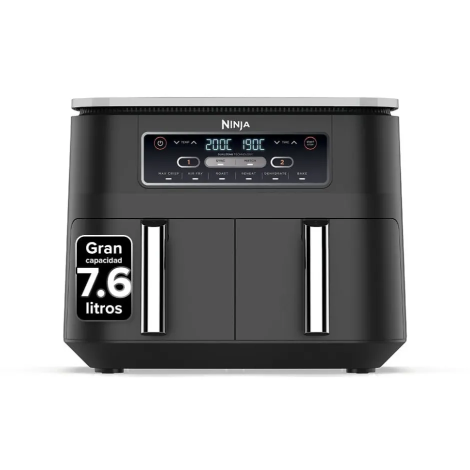 Freidora de aire Ninja doble 6 en 1 7.6 Lt
