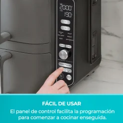 Freidora de Aire Ninja Vertical Double Basket 9,5L Gris XL