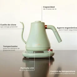 Hervidor Inteligente Swan Verde Mouvair