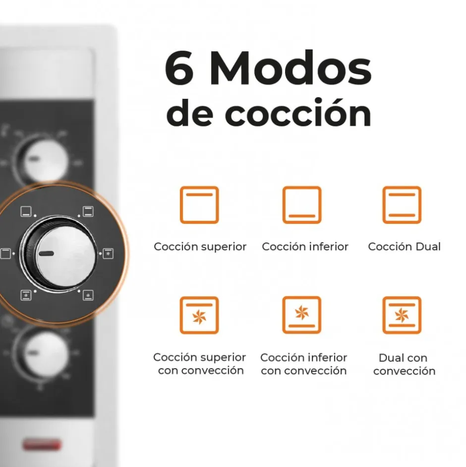 Horno Eléctrico 45lt Acero Inoxidable Silver Series KIitchen-It