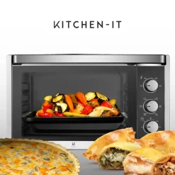 Horno Eléctrico 45lt Acero Inoxidable Silver Series KIitchen-It