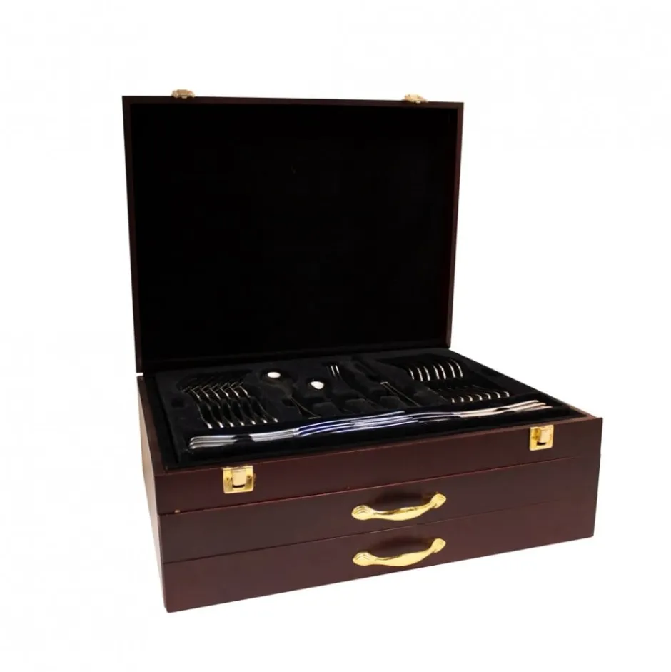 Juego 151 piezas Cubertería con Estuche de Madera Wolfen