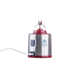 Licuadora Electrica Portátil Vaso de Vidrio 450ml Rojo Spow Davoli