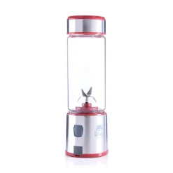 Licuadora Electrica Portátil Vaso de Vidrio 450ml Rojo Spow Davoli