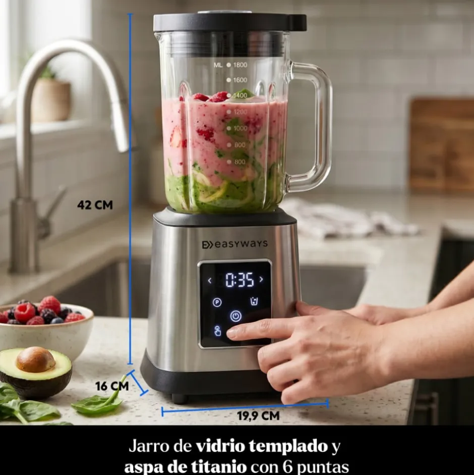 Licuadora PowerBlend 1,8 Litros EasyWays + Vaso to GO