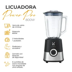 Licuadora 800w Power Pro Kitchen-it