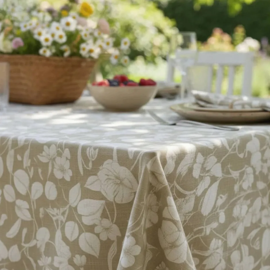 Mantel Antimanchas Natural 160x220cm Decoexpress