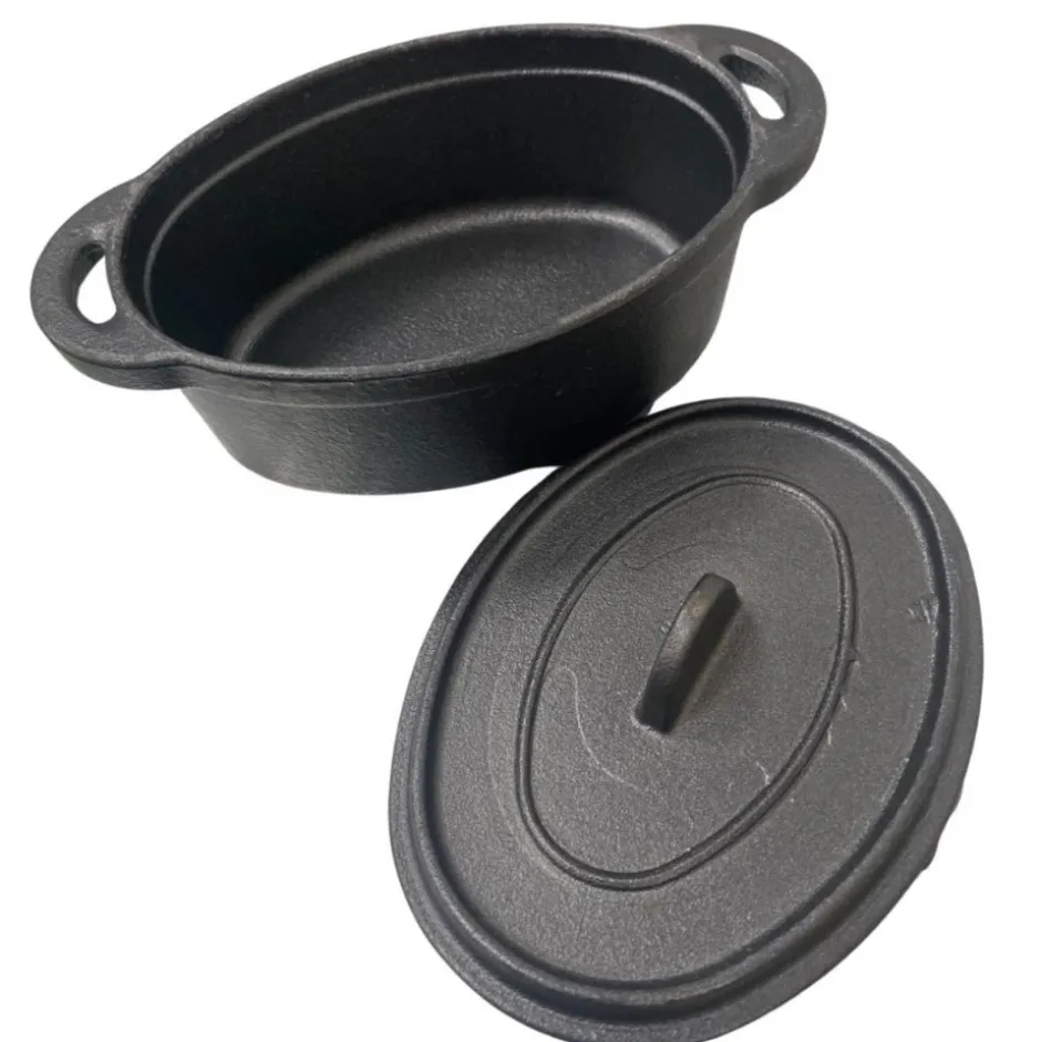 Mini Cacerola de hierro fundido con tapa Ovalada 12.5 cm Lugano