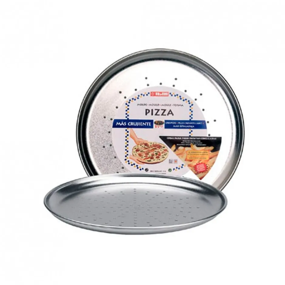 Molde Pizza Estañado 28cm Crispy Ibili