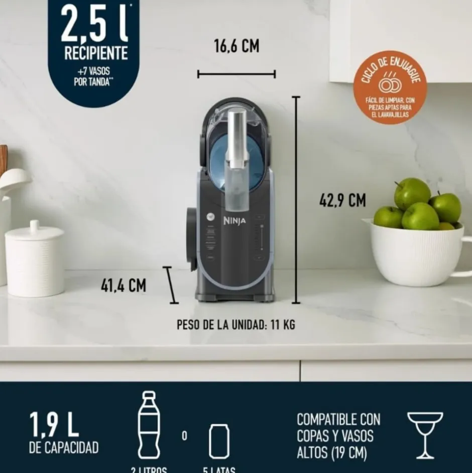 Máquina de granizados y bebidas heladas Slushi Ninja