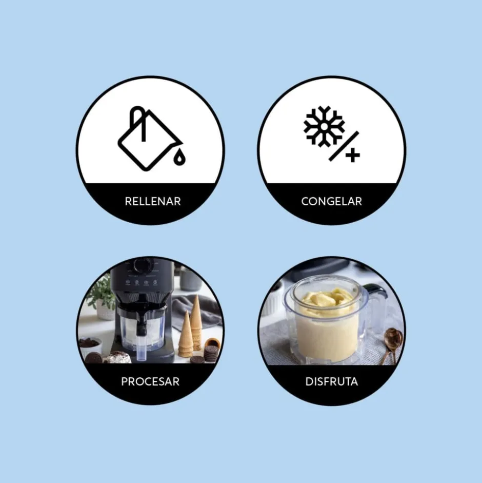 Máquina de Helado Amalfi Deluxe + 3 Bowls 500 ml EasyWays