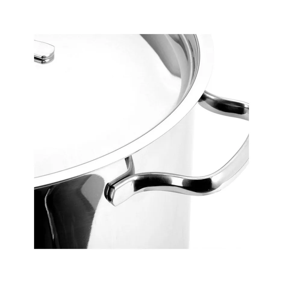 Olla 28 cm Recta con Tapa Lacor 10lt Acero Inoxidable