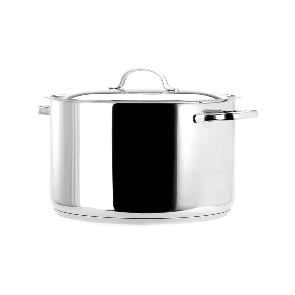 Olla 28 cm Recta con Tapa Lacor 10lt Acero Inoxidable