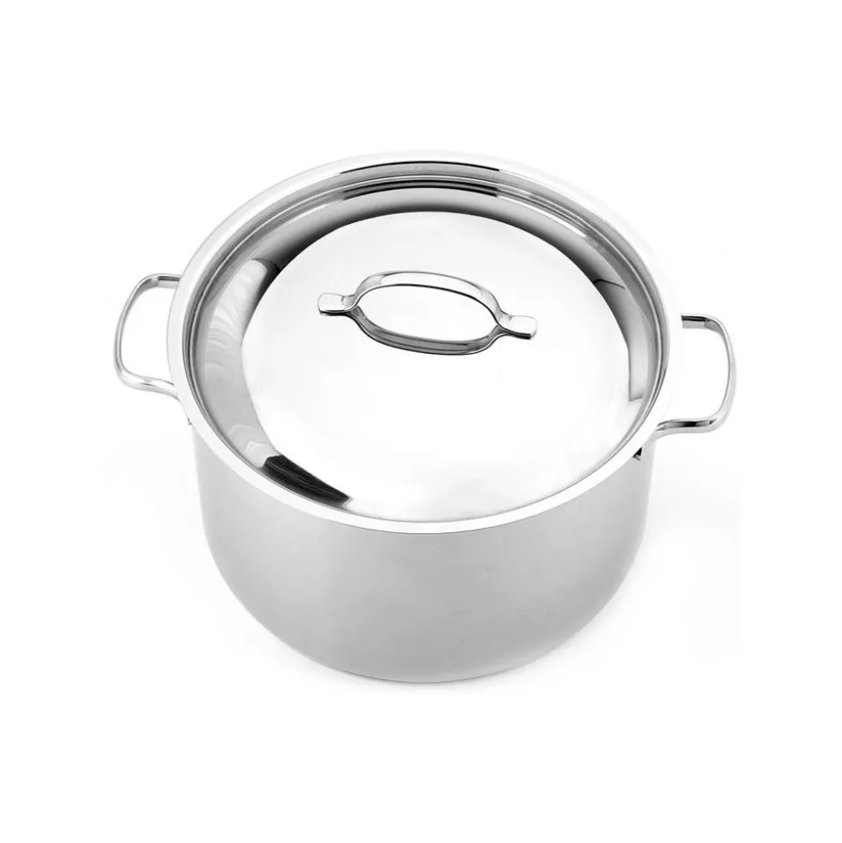 Olla 28 cm Recta con Tapa Lacor 10lt Acero Inoxidable