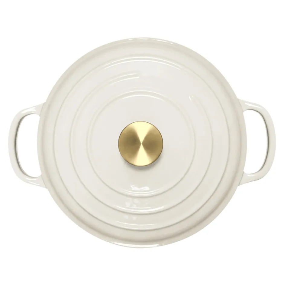 Olla Fierro Esmaltado Blanco 10 cm Lugano