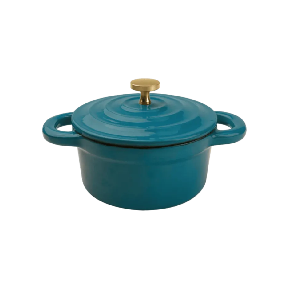 Olla Fierro Esmaltado Petróleo 10 cm Lugano