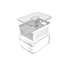 Organizador para Refrigerador con Cesta Clear Fresh 2,2lt OU