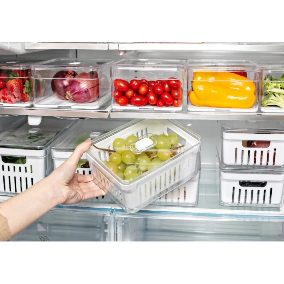 Organizador para Refrigerador con Cesta Clear Fresh 2,2lt OU