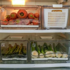 Organizador Refrigerador con Drenaje Grande Simplit