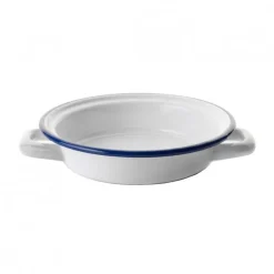 Paila Acero Esmaltado Blanco y Azul 14cm Ibili