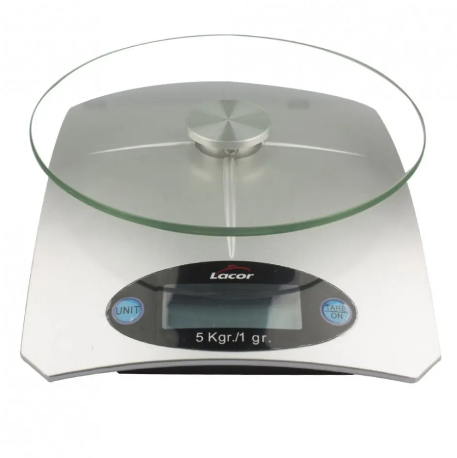 Pesa de Cocina Sobremesa Cristal 5kg/1gr Lacor