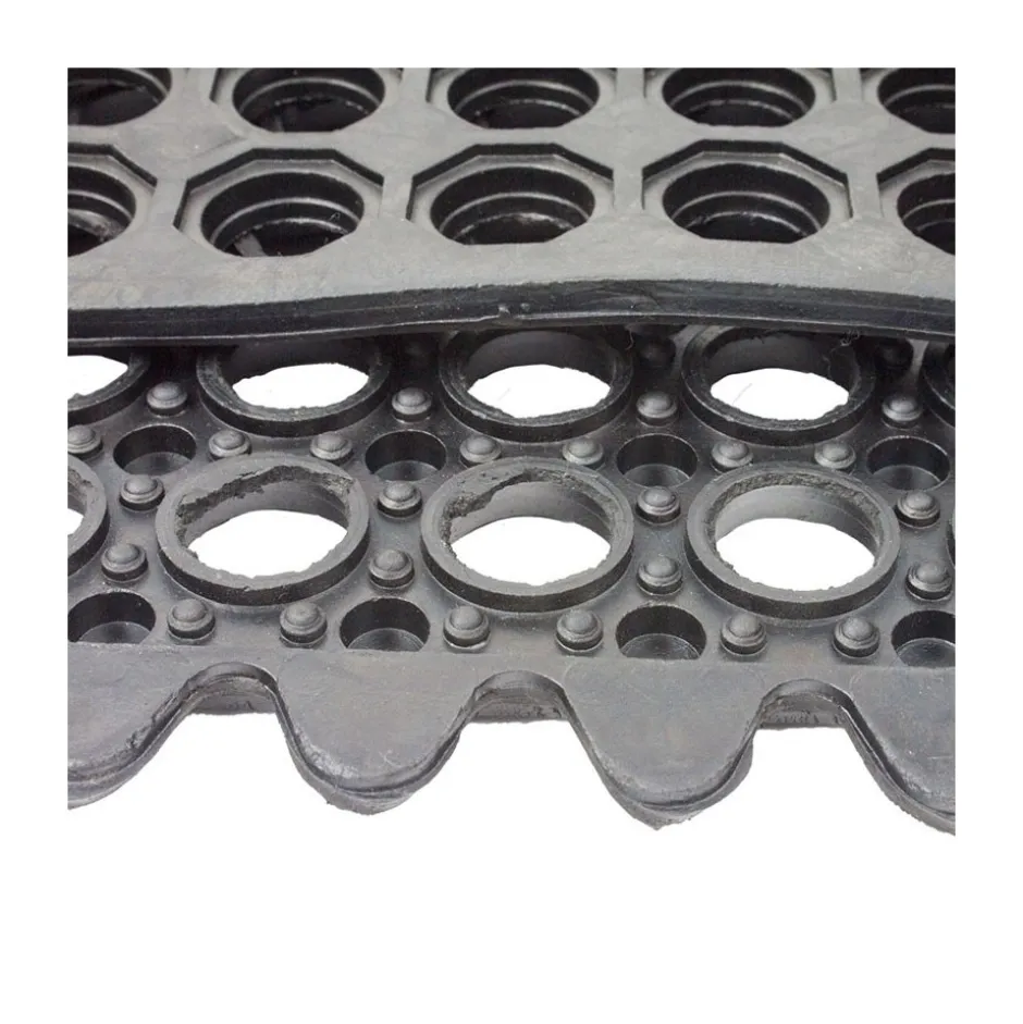 Piso Antifatiga 90x90cm Negro Interlock Rbmi-33K