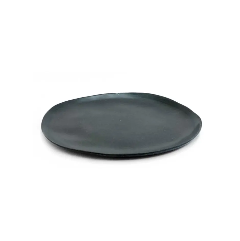 Plato Bajo Melamina Grafito 20cm Lugano