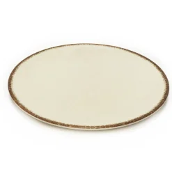 Plato Bajo Melamina Ivory 19cm Diseño Borde Lugano
