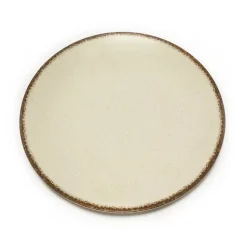 Plato Bajo Melamina Ivory 23cm Diseño Borde Lugano