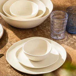 Plato Bajo Melamina Ivory 20cm Lugano