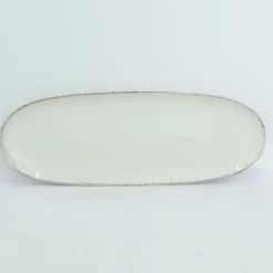 Plato Ovalado 36x16cm White Sand Lugano
