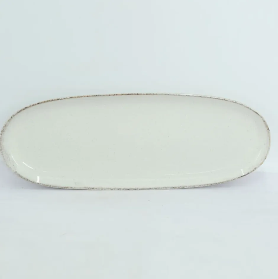 Plato Ovalado 36x16cm White Sand Lugano