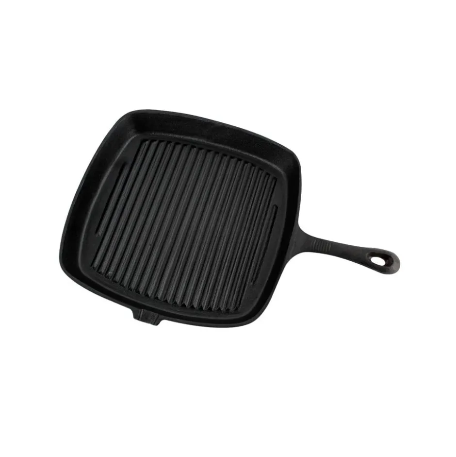 Sartén Grill Cuadrada Fierro Fundido 23cm Lugano