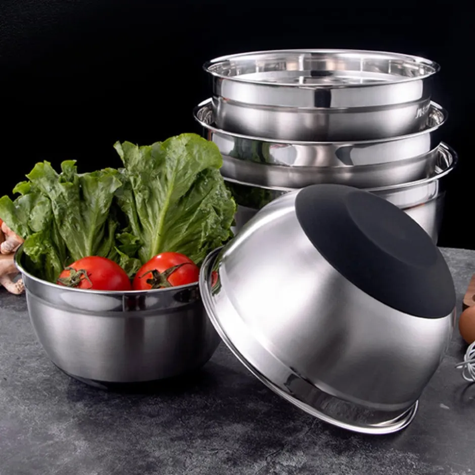 Set 3 Bowls con Tapa Acero Inoxidable Antideslizante Simplit