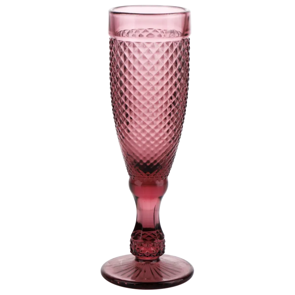 Set 4 Copas Champagne 150ml Morado Mini Diamante Lugano