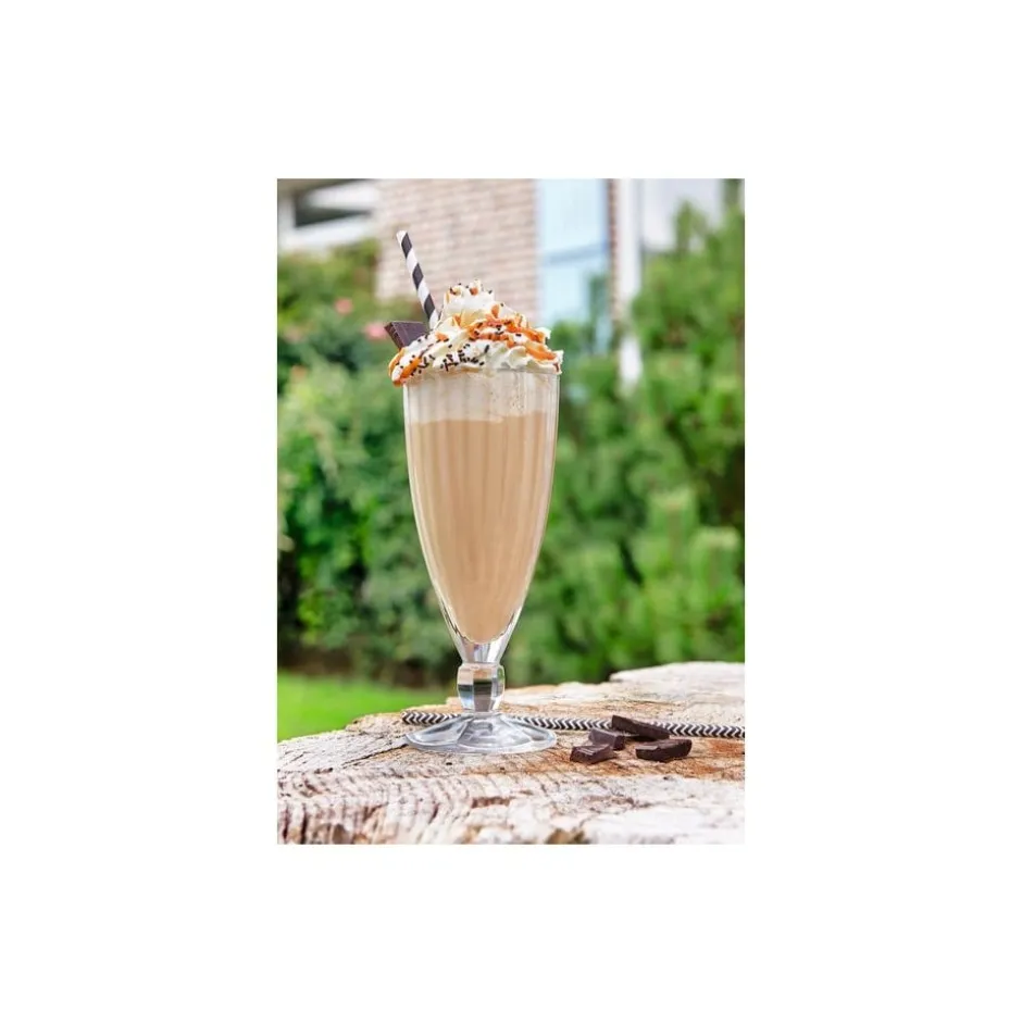Set 6 Copas Helado Milk Shake Quadro 360ml Arcoroc