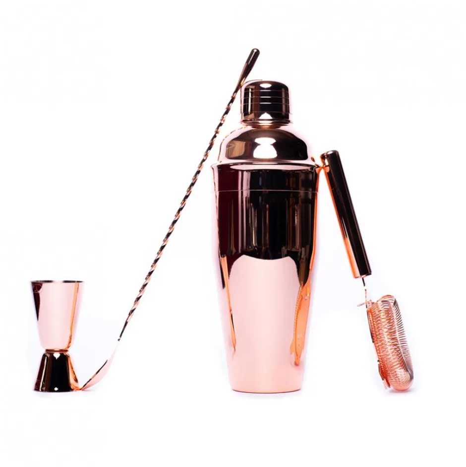 Set de Bar 4pzs Cobre Manhattan Lux Lugano