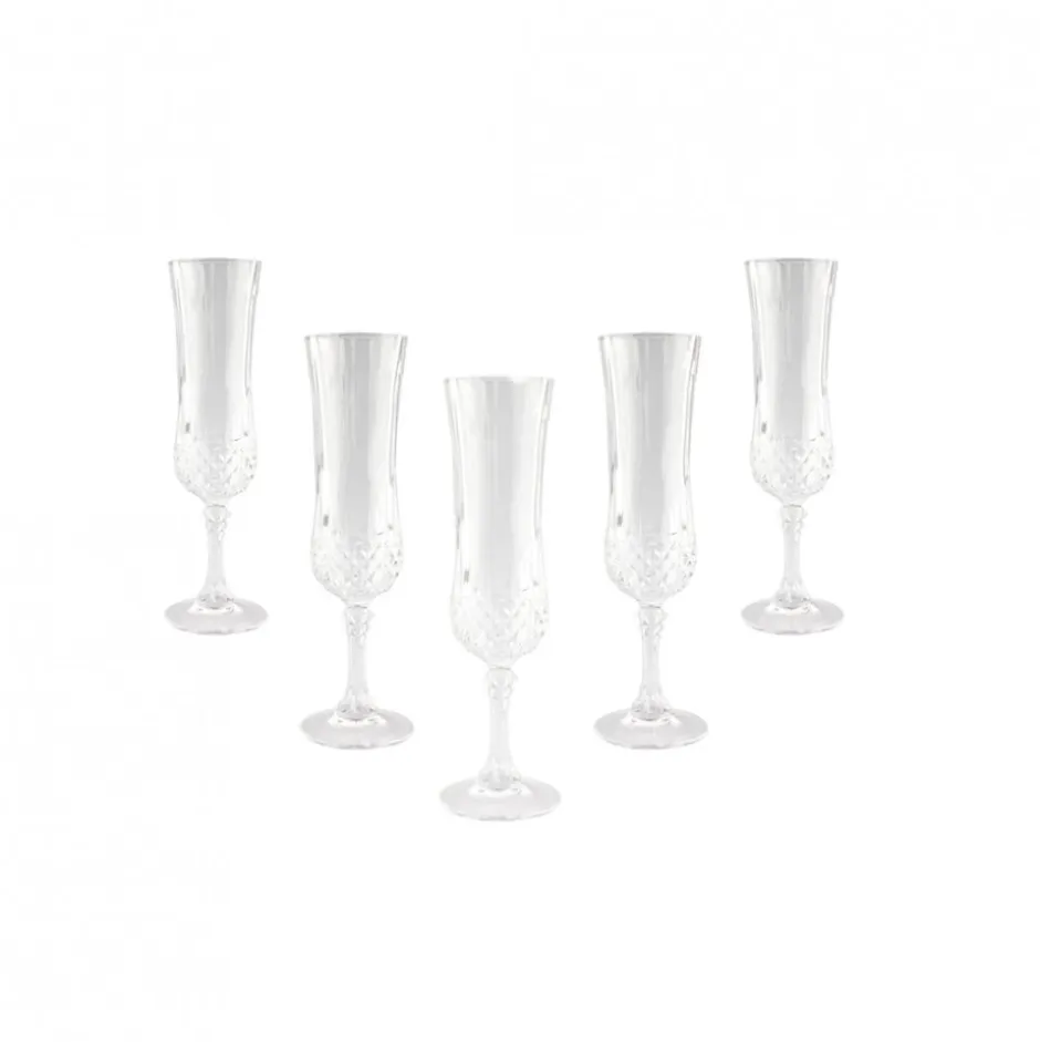 Set de 6 Copas Flauta 140ml Longchamp Cristal D´Arques